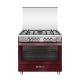 Glem Gas SB965MRV cucina Elettrico Rosso, Acciaio inox A+ 2