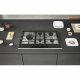 Haier HAHG7WL5WS6X/1 piano cottura Nero, Acciaio inox Da incasso 74.5 cm Gas 5 Fornello(i) 6