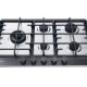 Haier Series 6 HAHG7WL5XH Nero, Acciaio inox Da incasso 74.5 cm Gas 5 Fornello(i) 3