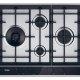 Haier Series 4 HAHG6D5XH Nero, Acciaio inox Da incasso 60 cm Gas 4 Fornello(i) 2