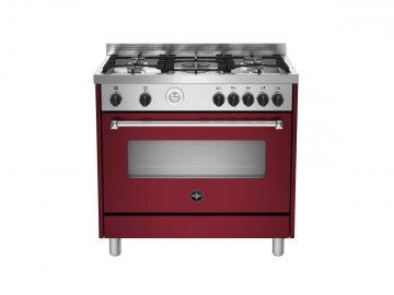 Bertazzoni La Germania Americana AMN965EVIT cucina Elettrico Gas Bordeaux, Acciaio inox A