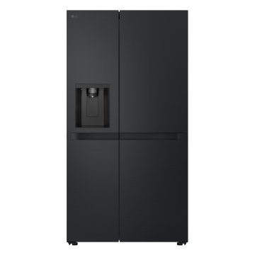 LG GSLC40EPPE Frigo Syde-by-Side, Classe E, 638L, Porte piatte, Dispenser con allaccio, Linear Cooling, Matte Nero