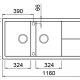 Elleci Unico 500 Lavello montato su piano Rettangolare Metaltek 3