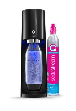 SodaStream E-Terra Metallo, Plastica Nero