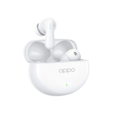 OPPO Enco Air4 Auricolari True Wireless,44h di Autonomia, Driver in Titanio, Bluetooth 5.4, Controlli Touch, Cancellazione del rumore AI, Android e iOS, IP55, [Versione Italiana], Silky Bianco