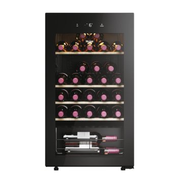 Haier Wine Bank 50 Serie 3 HWS34GGH1 Cantinetta vino con compressore Libera installazione Nero 34 bottiglia/bottiglie