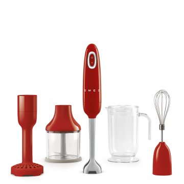 Smeg Frullatore Immersione con Accessori 50's Style – Rosso LUCIDO – HBF22RDEU