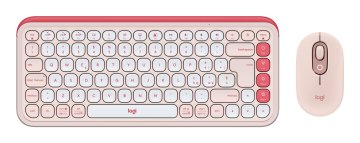 Logitech POP Icon Combo tastiera Mouse incluso Universale Bluetooth QWERTY Italiano Rosa, Bianco