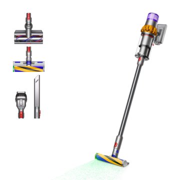 Dyson V15 Detect Absolute Aspirapolvere a bastone 2 in 1 Batteria Secco Senza sacchetto 660 W Nichel, Giallo