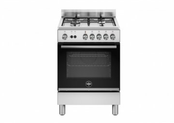 Bertazzoni La Germania Futura FTR664GXV/24 cucina Elettrico/Gas Gas Nero, Acciaio inox