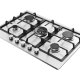 Candy Moderna CHG74WTX Acciaio inox Da incasso 74.5 cm Gas 5 Fornello(i) 4