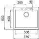 Elleci Quadra 105 G43 Lavello montato su piano Rettangolare Granitek 3