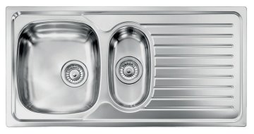 CM Siros 100x50 2V Lavello ad incasso Rettangolare Acciaio inox