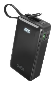 SBS TTBB10000LCDTCPD20K batteria portatile Ioni di Litio 10000 mAh Nero