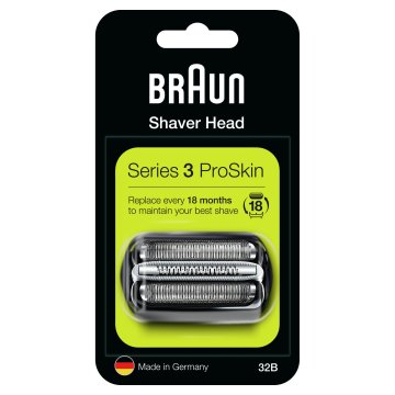 Braun Series 3 32B Testina Di Ricambio Per Rasoio Elettrico Barba - Nero - Compatibile Con I Rasoi ProSkin