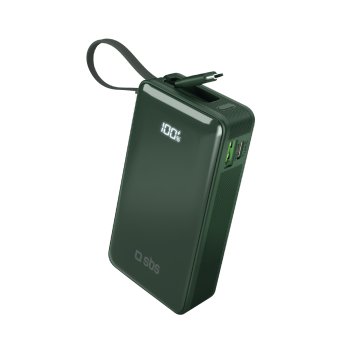 SBS TTBB10000LCDTCPD20G batteria portatile 10000 mAh Verde