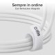 SBS Cavo braided type-c 4.0 grigio cavo USB USB4 Gen 3x2 1 m USB C Bianco 8