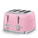 Smeg Tostapane 50's Style – Rosa LUCIDO 4x4 – TSF03PKEU 4