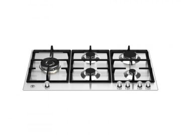 Bertazzoni La Germania P905LLAGX piano cottura Acciaio inox Da incasso Gas 5 Fornello(i)