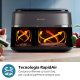 Philips 3000 series Airfryer doppio cestello, friggitrice ad aria da 9.0L, 12 metodi di cottura, App per ricette NA352/00 14