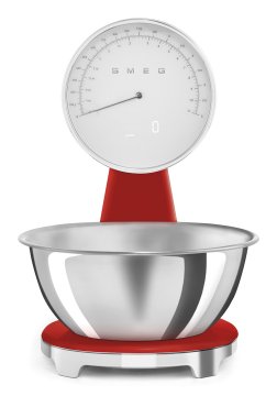 Smeg KSF01RDWW bilancia da cucina Cromo, Rosso Superficie piana Bilancia da cucina elettronica