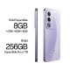 OPPO A80 5G Smartphone, AI Doppia Fotocamera 50+2MP, Selfie 8MP, Display 6.67” 120HZ LCD HD+, 5100mAh, RAM 16 GB (8+8) + ROM 256GB, IP54, [Versione Italia], Moonlight Purple 6