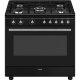 Smeg Concert CX91GMBL cucina Cucina freestanding Elettrico Gas Nero 2