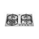 Bertazzoni La Germania P6801D9X/19 piano cottura Acciaio inox Da incasso 60 cm Gas 4 Fornello(i) 2