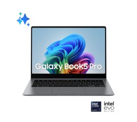 Samsung Galaxy Book5 Pro Intel Core Ultra 7 256V Computer portatile 35,6 cm (14") Touch screen WQXGA+ 16 GB LPDDR5x-SDRAM 512 GB SSD Wi-Fi 7 (802.11be) Windows 11 Home Grigio