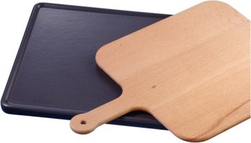 Bosch HEZ327000 tagliere da cucina Metallo, Legno Nero