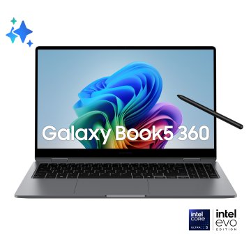 Samsung Galaxy Book5 360 Intel Core Ultra 5 226V Ibrido (2 in 1) 39,6 cm (15.6") Touch screen Full HD 16 GB LPDDR5x-SDRAM 512 GB SSD Wi-Fi 7 (802.11be) Windows 11 Home Grigio