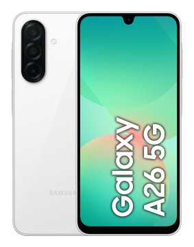 Samsung Galaxy A26 5G, Smartphone con Funzioni intelligenti, Display Super AMOLED 6.7”, 8GB RAM, 256GB, Batteria 5.000 mAh, memoria espandibile, Bianco