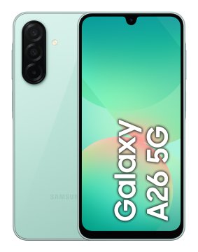 Samsung Galaxy A26 5G, Smartphone con Funzioni intelligenti, Display Super AMOLED 6.7”, 8GB RAM, 256GB, Batteria 5.000 mAh, memoria espandibile, Mint