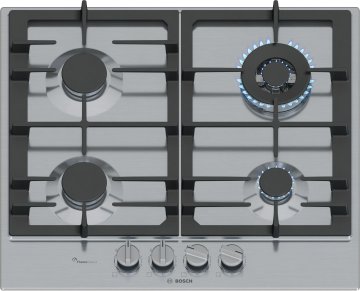 Bosch Serie 6 PCH6A5I90 Piano cottura a gas 60 cm 4 fuochi Acciaio Inox