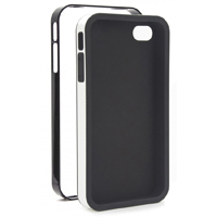 Xqisit iPlate Frame custodia per cellulare Cover Nero, Bianco