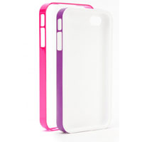 Xqisit iPlate Frame custodia per cellulare Cover Rosa, Viola, Bianco