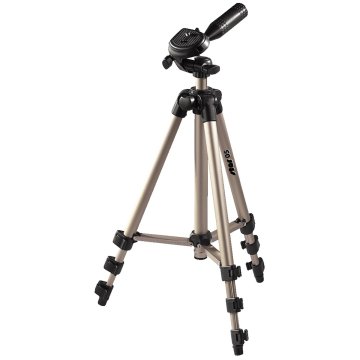 Hama Treppiede "Star 5", argento (36,5-106,5 cm), testa 3D con sgancio rapido, gambe in 4 sezioni, con borsa per trasporto