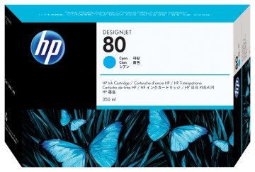 HP Cartuccia inchiostro ciano 80, 350 ml