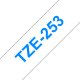 Brother TZE-253 nastro per etichettatrice Blu su bianco 2