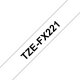 Brother TZE-FX221 nastro per etichettatrice Nero su bianco 2