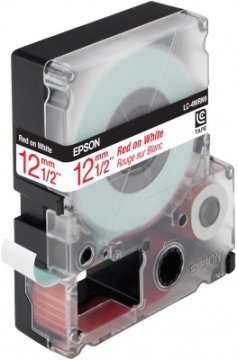 Epson Nastro Bianco per testo Rosso 12/9