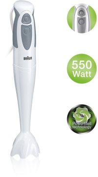 Braun MQ 300 Sopa Frullatore ad immersione 550 W Grigio, Bianco