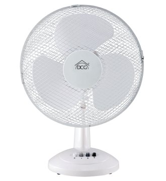 DCG Eltronic Ventilatore da Tavolo Oscillante 40cm 3 Velocità VE9040