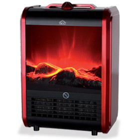 DCG Eltronic FP5300 camino Caminetto freestanding Elettrico Nero, Rosso