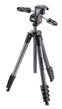 Manfrotto MKCOMPACTADV-BK treppiede Fotocamere digitali/film 3 gamba/gambe Nero