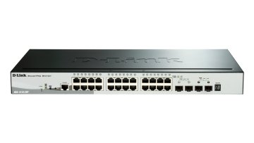 D-Link DGS-1510-28P switch di rete Gestito L3 Gigabit Ethernet (10/100/1000) Supporto Power over Ethernet (PoE) Nero