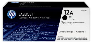 HP Confezione da 2 cartucce originali di Toner nero LaserJet 12A