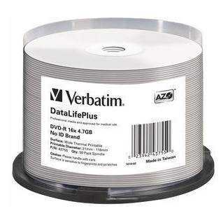 Verbatim DataLifePlus 4,7 GB DVD-R 50 pz