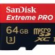 SanDisk 64GB, Extreme PRO microSDXC UHS-I Classe 10 2