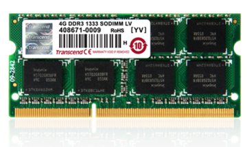 Transcend 4GB DDR3 1333 memoria 1 x 8 GB 1333 MHz